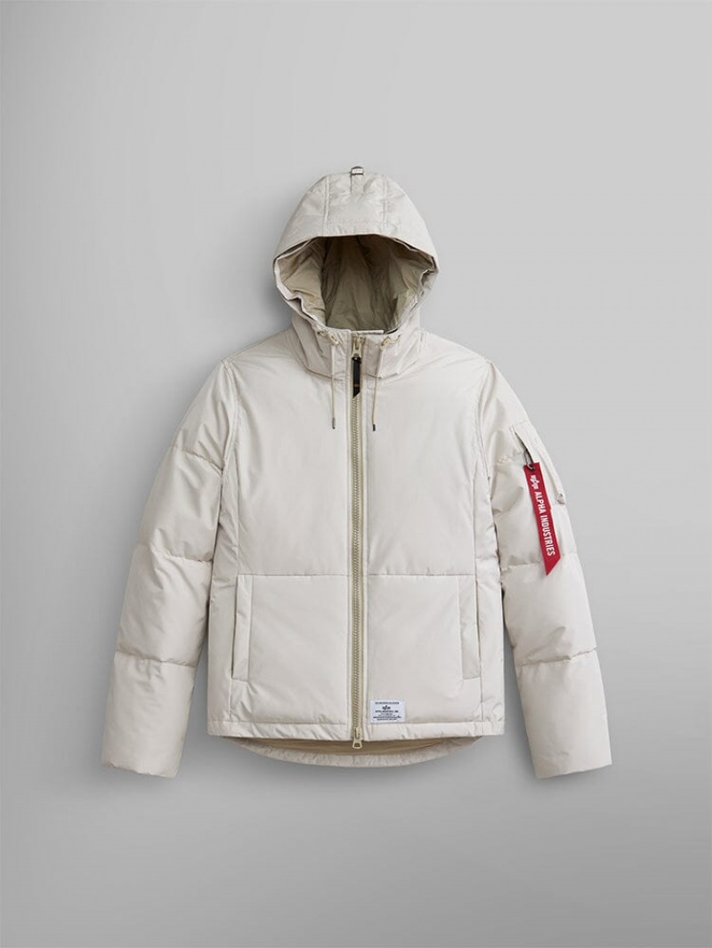 Parka Alpha Industries Corta W Blanche Femme | OWY-81048974