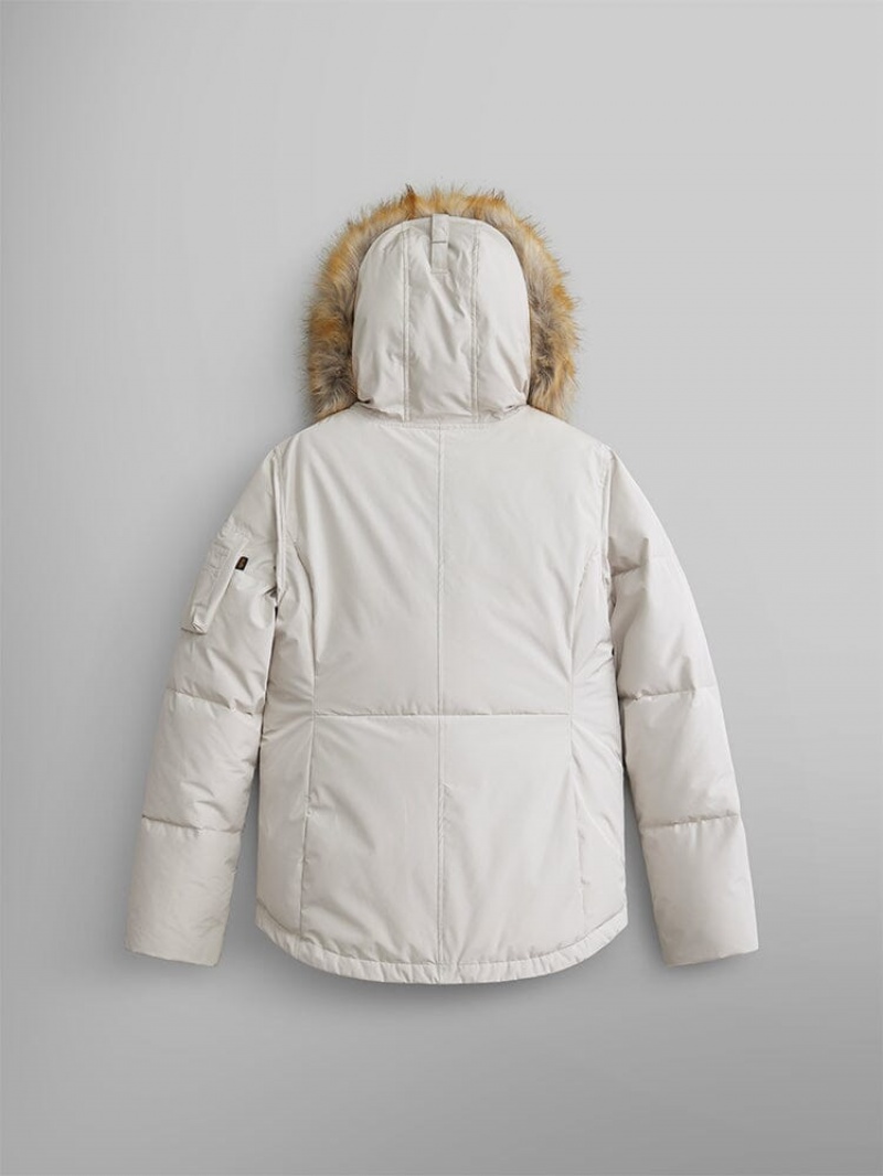 Parka Alpha Industries Corta W Blanche Femme | OWY-81048974