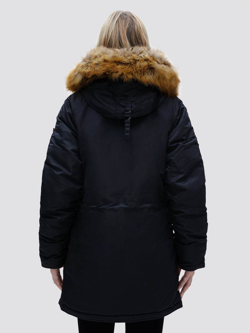 Parka Alpha Industries N-3b W Noir Femme | WKB-09378414