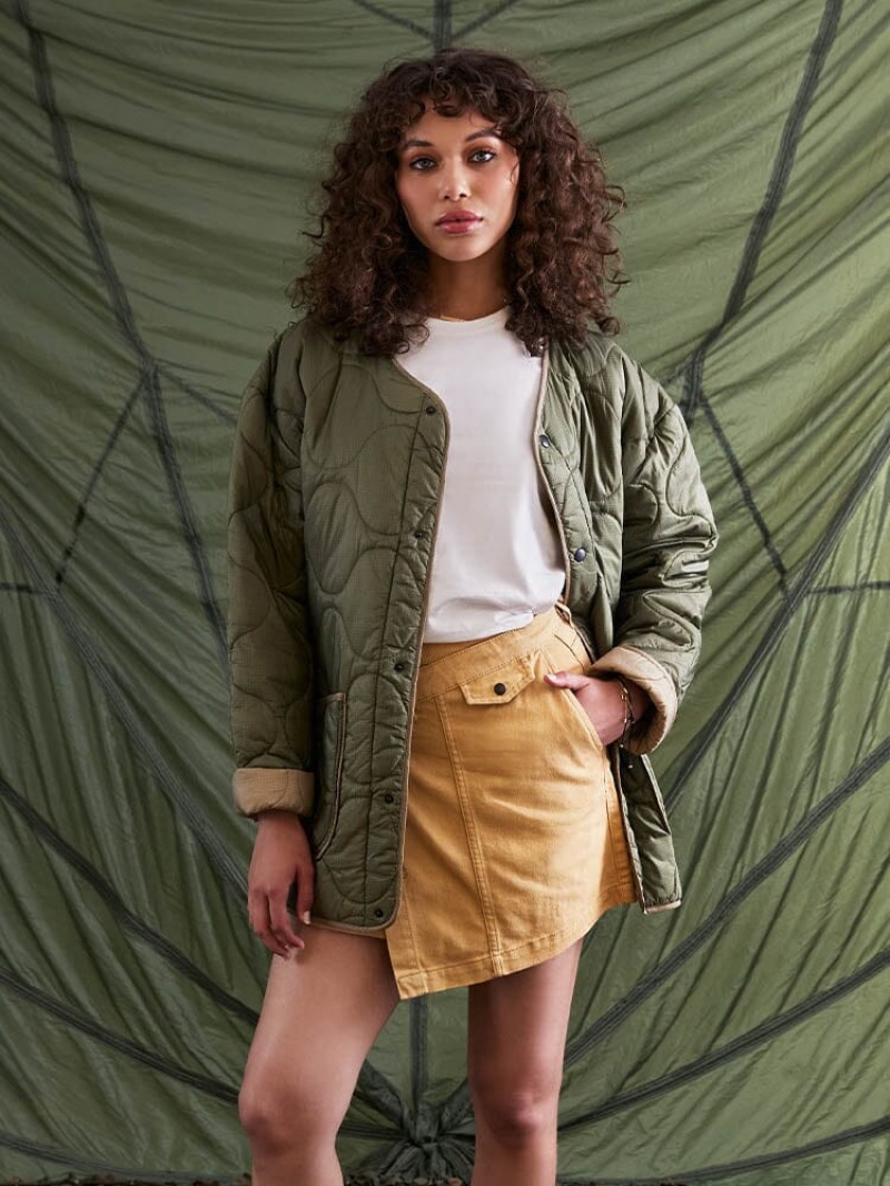 Vêtements D'extérieur Alpha Industries Contrast Matelassé Liner W Vert Femme | SRX-83755160