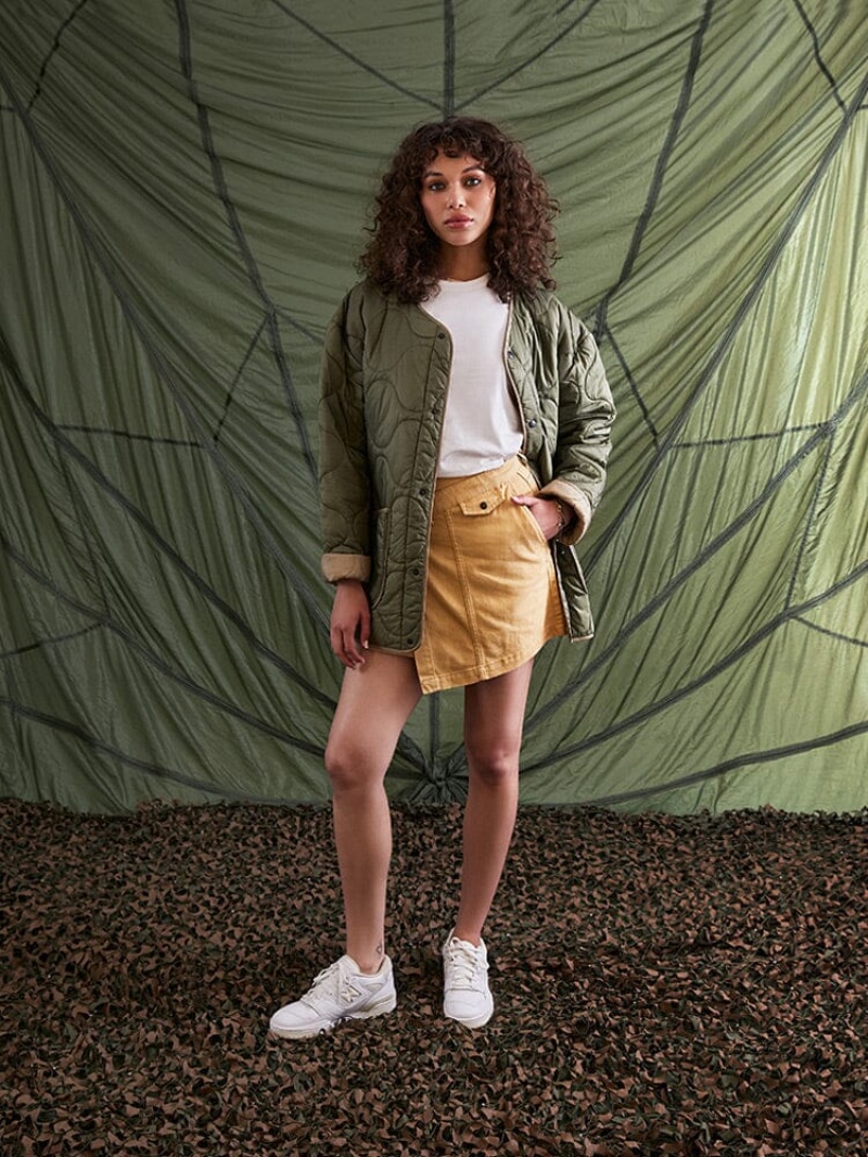 Vêtements D'extérieur Alpha Industries Contrast Matelassé Liner W Vert Femme | SRX-83755160