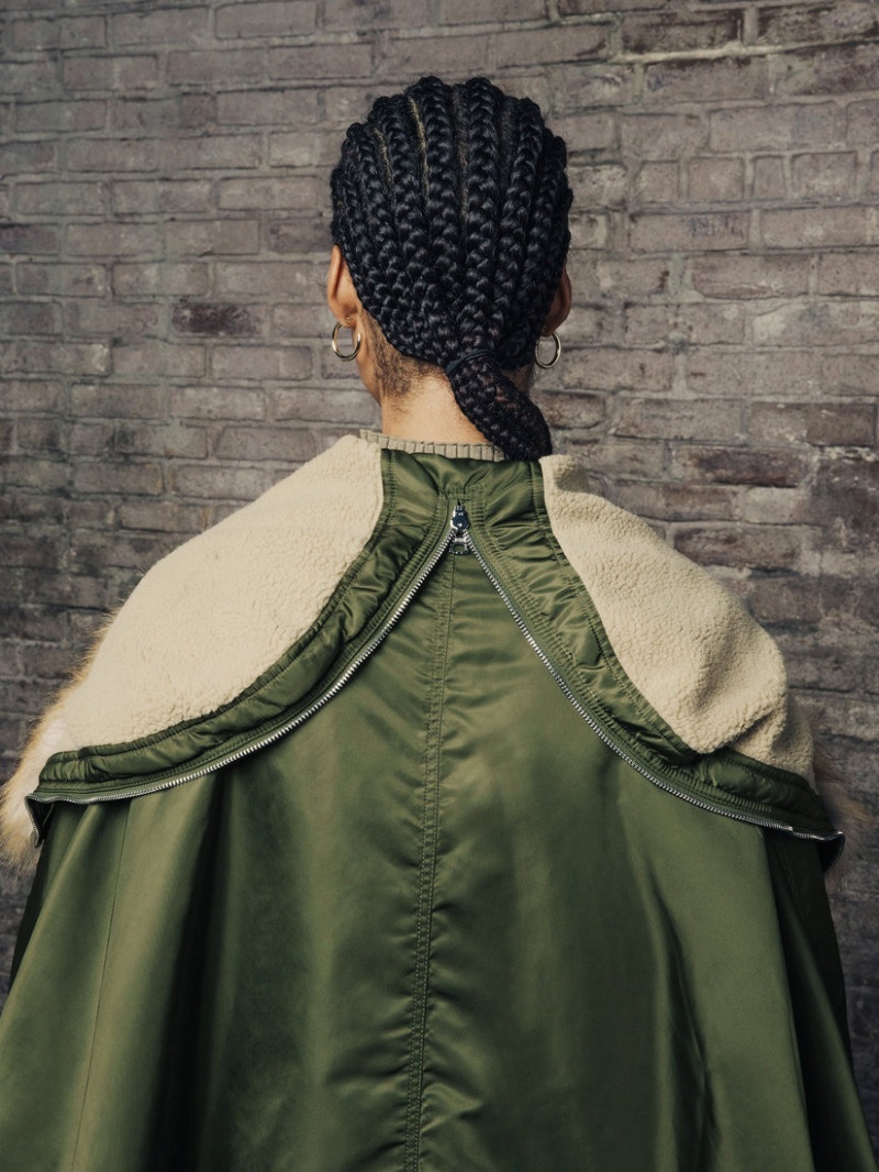 Vêtements D'extérieur Alpha Industries Ma-1 Poncho W Vert Olive Femme | WUB-21940253