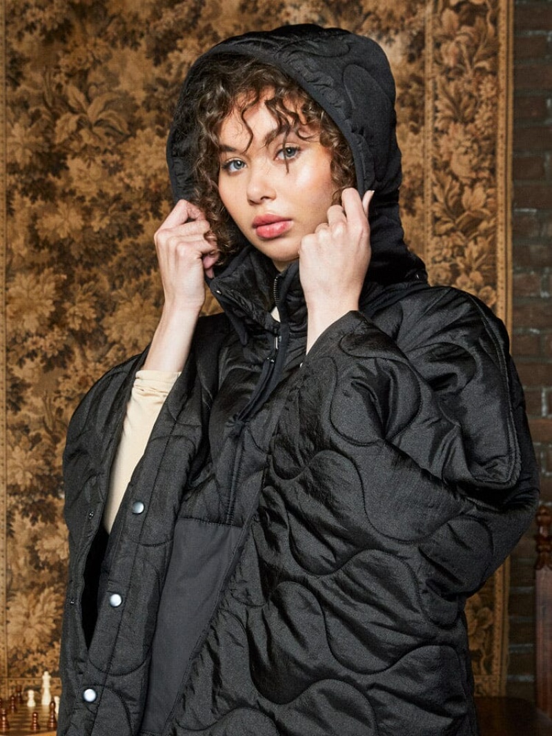 Vestes Alpha Industries Liner Poncho W Noir Femme | XTS-90646992