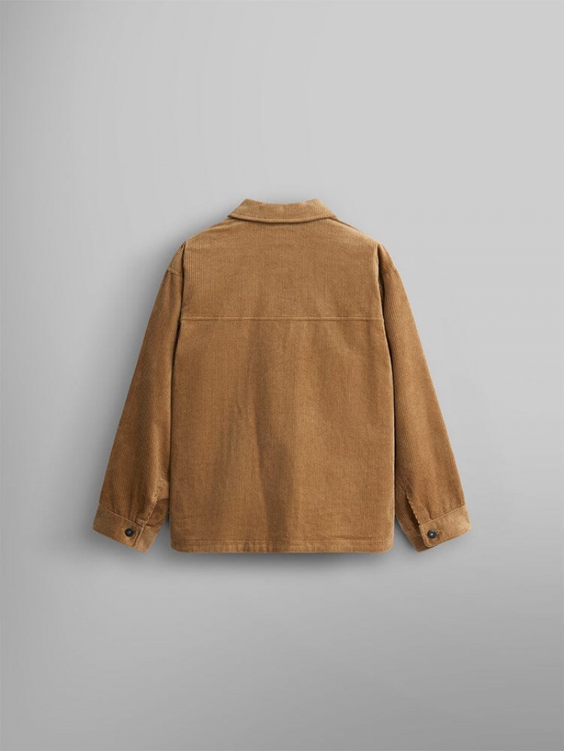 Vêtements D'extérieur Alpha Industries Corduroy Chore Coat W Marron Femme | HLM-00283291