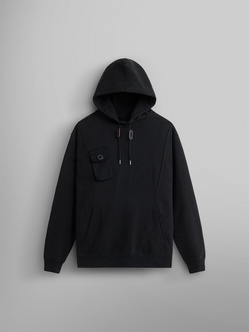 Sweat a Capuche Alpha Industries Mixed Media Noir Femme | MVC-60973623