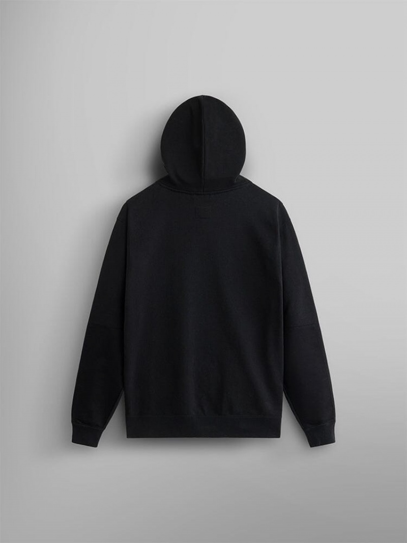 Sweat a Capuche Alpha Industries Mixed Media Noir Femme | MVC-60973623