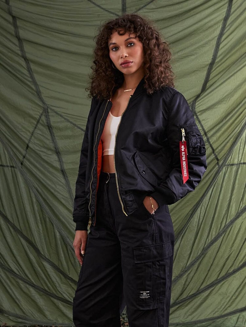 Veste Bombers Alpha Industries Ma-1 W Noir Femme | IEG-61718752