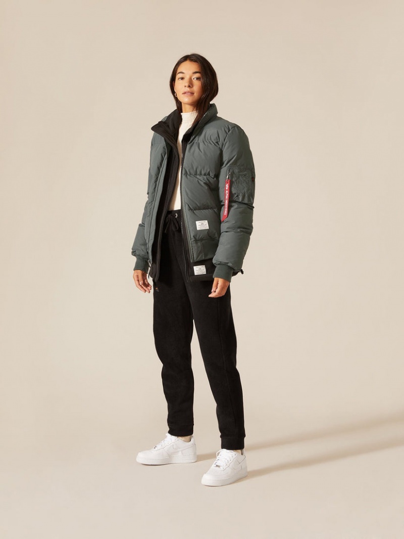 Veste Bombers Alpha Industries Ma-1 Matelassé Grise Femme | VDN-20712758