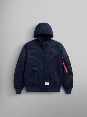 Veste Bombers Alpha Industries L-2b Encapuchonné Gen Ii Bleu Femme | ZWE-44890143