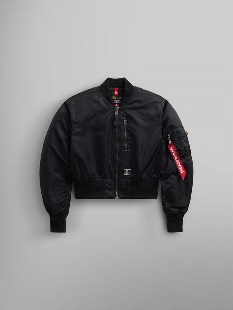 Veste Bombers Alpha Industries L-2b Cropped Gen Ii W Noir Femme | PGM-91236332