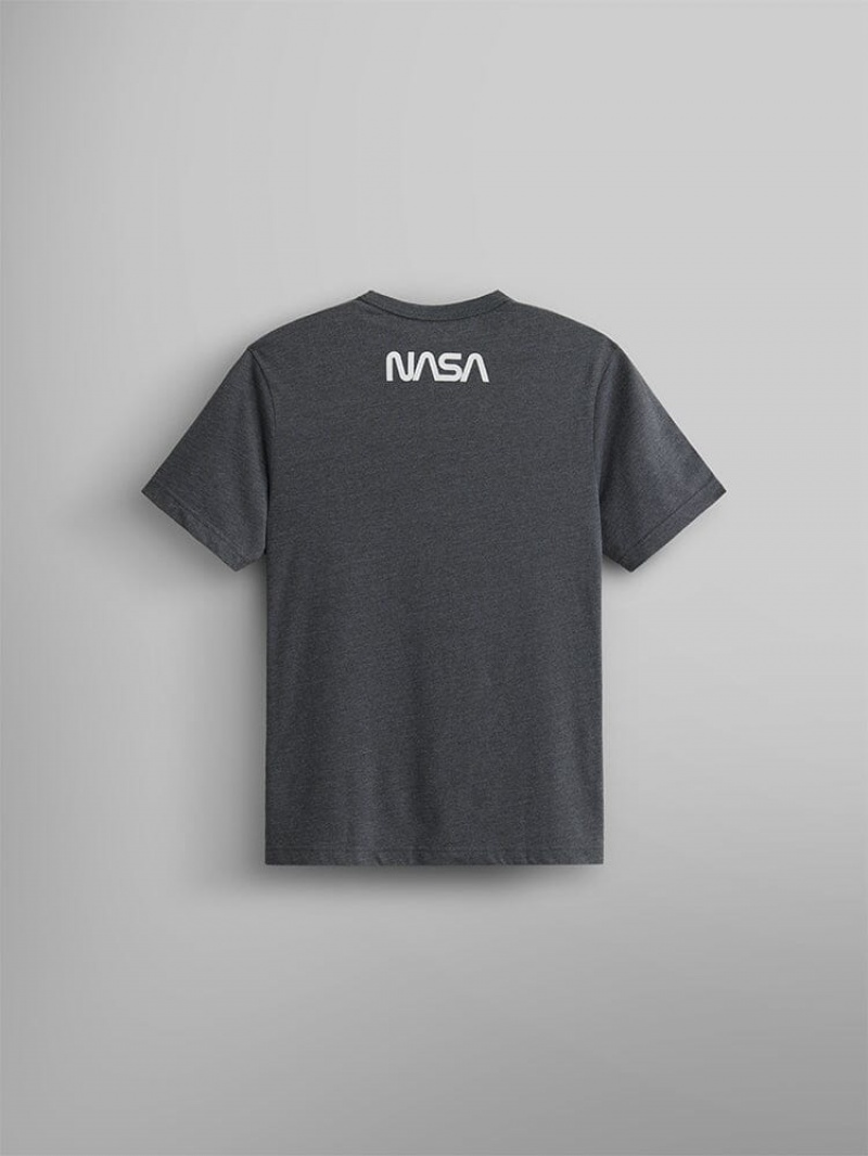 T Shirts Alpha Industries Nasa Exploration Grise Homme | DNE-32744034