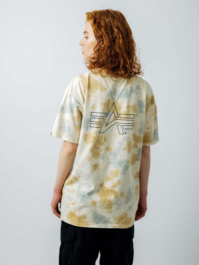 T Shirts Alpha Industries Gramicci X Alpha Coton Camo Tie Dye Camouflage Homme | RFI-05126849