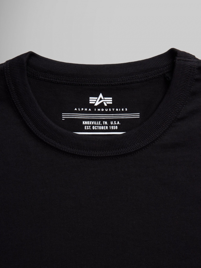 T Shirts Alpha Industries Essential Noir Homme | ZOG-19867776