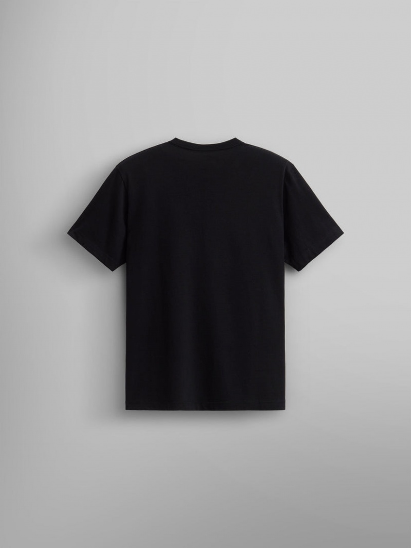 T Shirts Alpha Industries Essential Noir Homme | ZOG-19867776