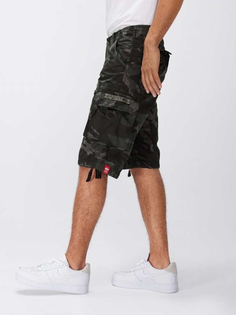 Short Alpha Industries Jet Noir Camouflage Homme | FLW-58433210