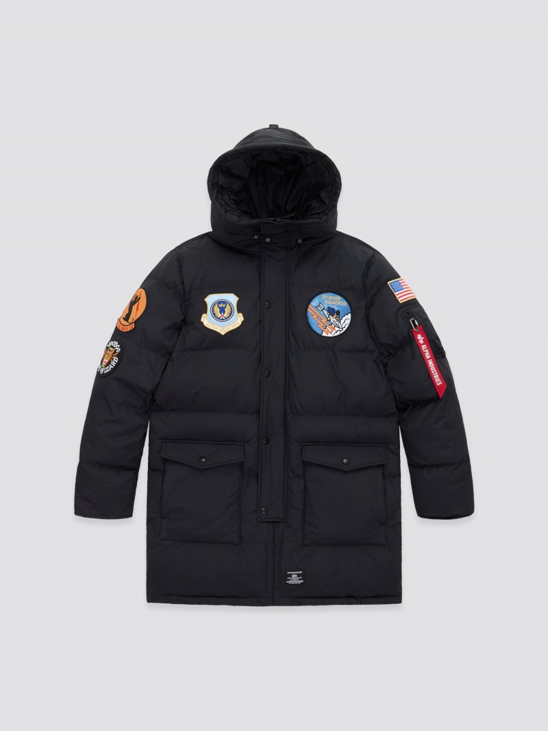 Parka Alpha Industries N-3b Squadron Matelassé Noir Homme | EPO-62742833