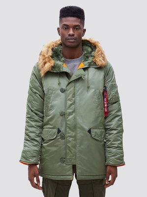 Parka Alpha Industries N-3b Slim Gen I Vert Olive Homme | YFW-37496662