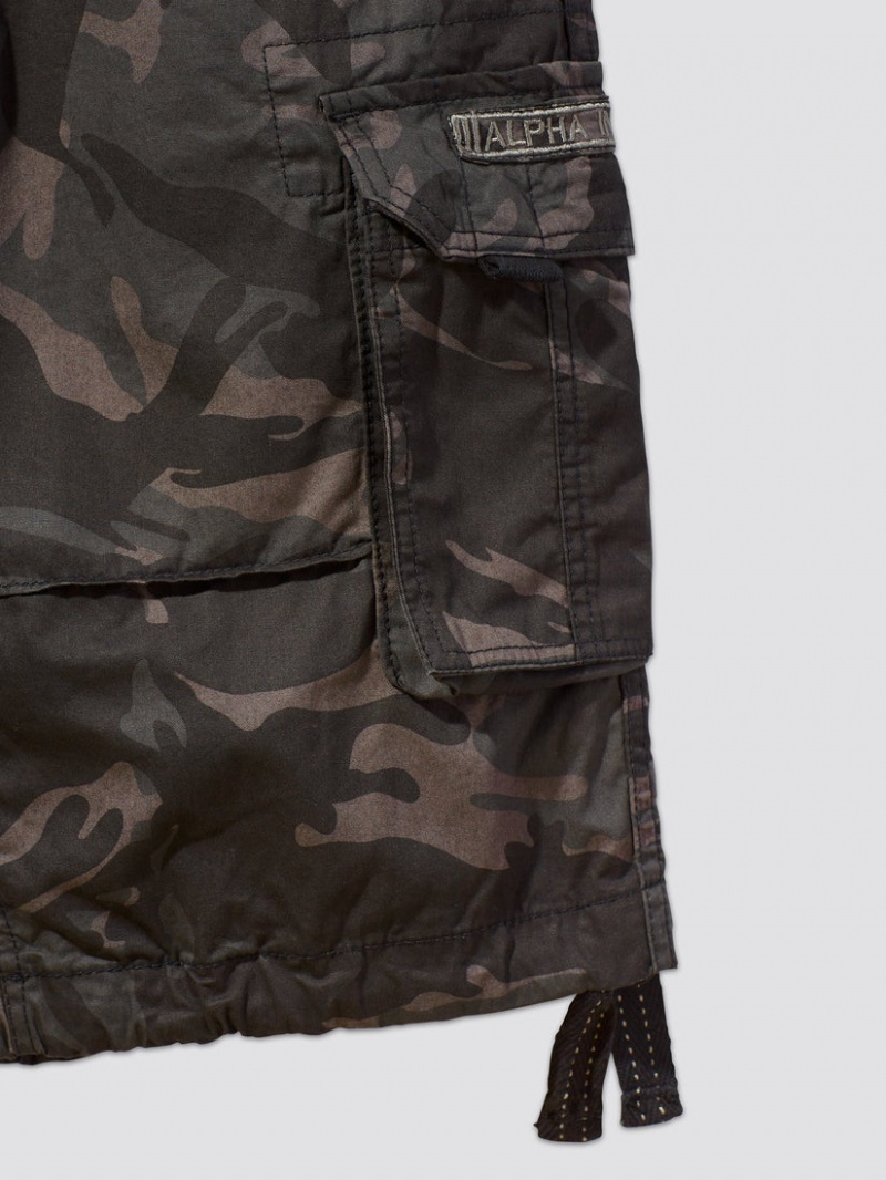 Short Alpha Industries Jet Noir Camouflage Homme | FLW-58433210