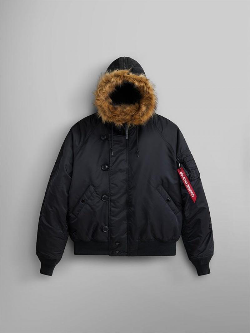 Parka Alpha Industries N-2b Corta Taille (HERITAGE) Noir Homme | MIU-84025900