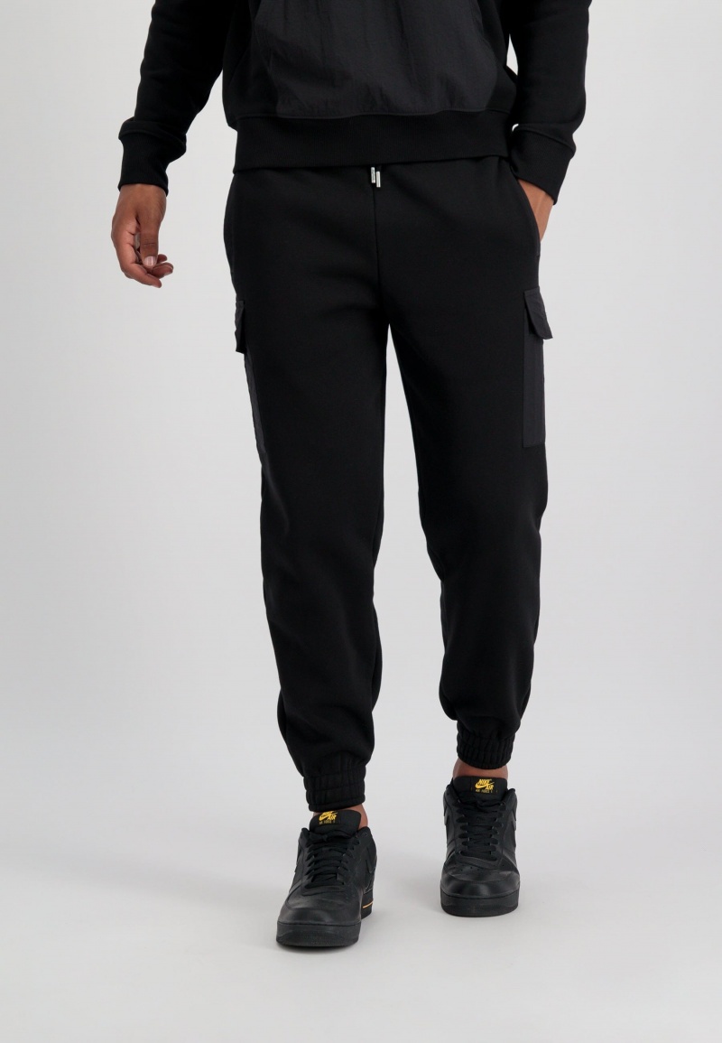 Pantalon Alpha Industries Sweat Nylon Cargo Jogger Noir Homme | OCI-40216893