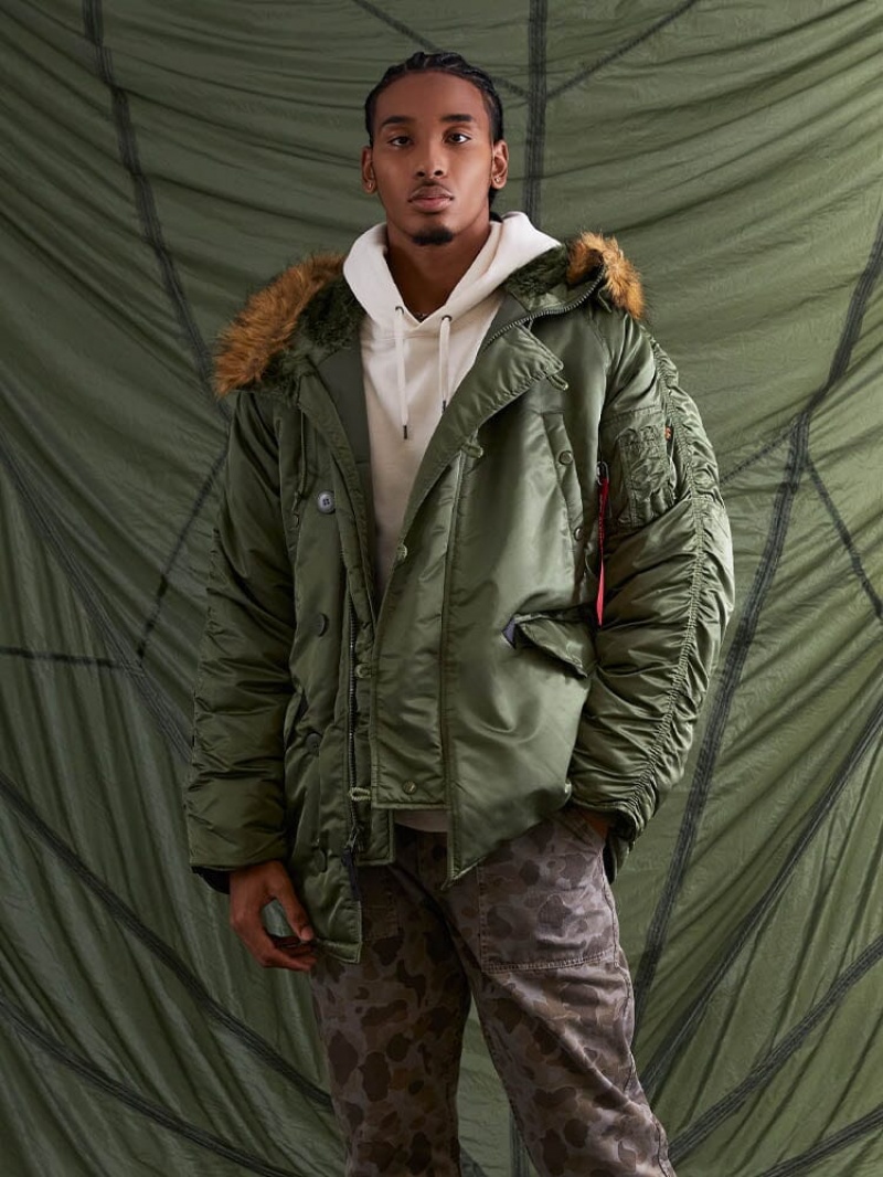 Parka Alpha Industries N-3b (HERITAGE) Vert Olive Vert Homme | JRI-43499680