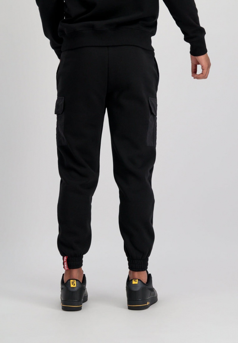 Pantalon Alpha Industries Sweat Nylon Cargo Jogger Noir Homme | OCI-40216893