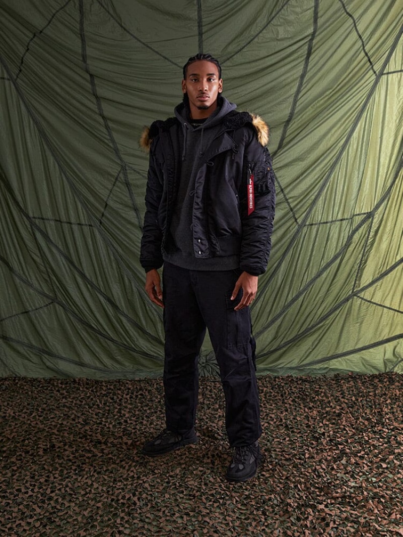 Parka Alpha Industries N-2b Corta Taille (HERITAGE) Noir Homme | MIU-84025900