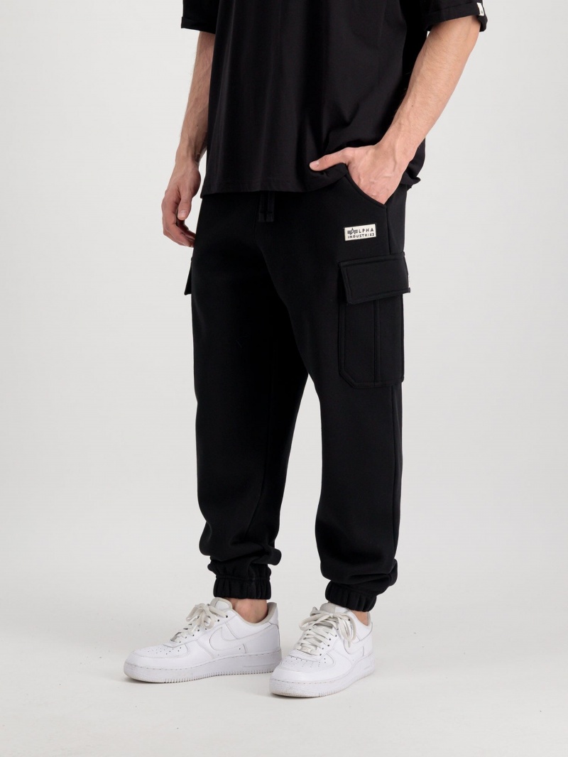 Pantalon Alpha Industries Organic Cargo Jogger Noir Homme | OUZ-50983875