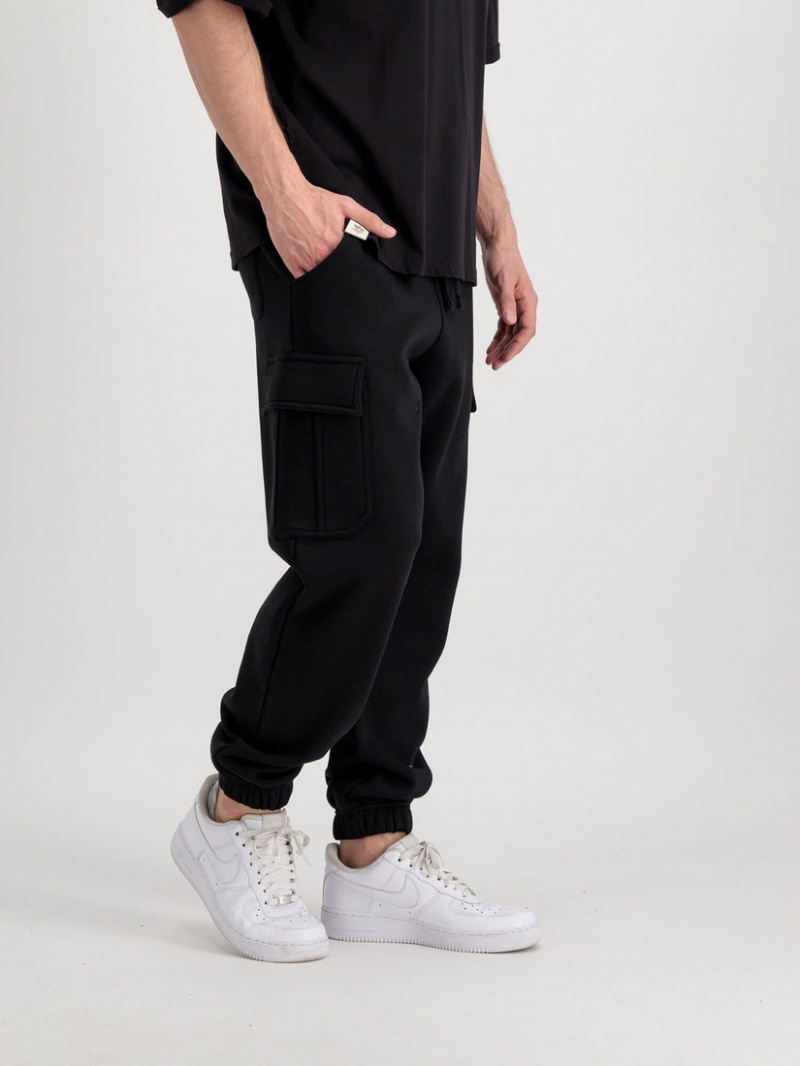 Pantalon Alpha Industries Organic Cargo Jogger Noir Homme | OUZ-50983875