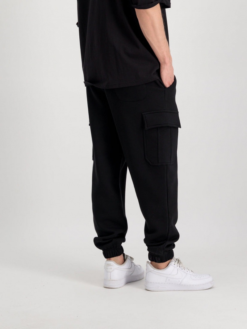 Pantalon Alpha Industries Organic Cargo Jogger Noir Homme | OUZ-50983875