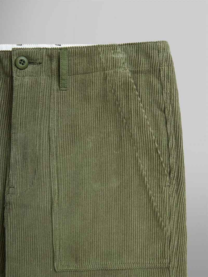 Pantalon Alpha Industries Corduroy Fatigue Vert Homme | MHV-51118962