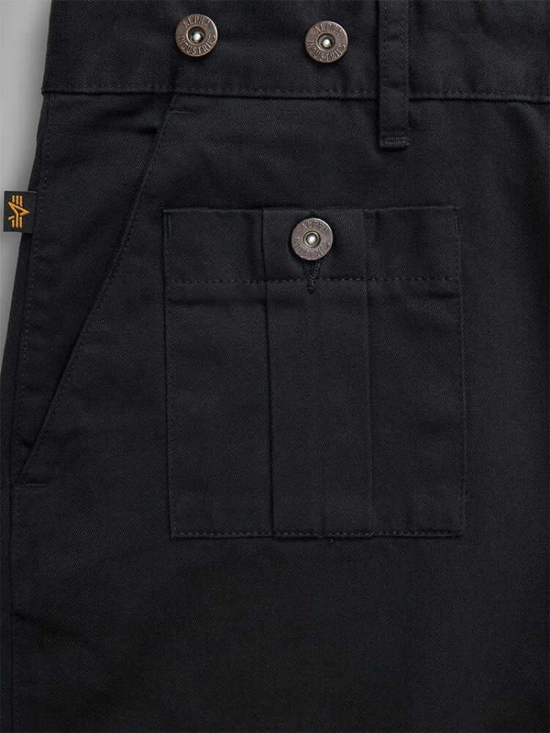 Pantalon Alpha Industries Cargo Trouser Noir Homme | QEH-94570659