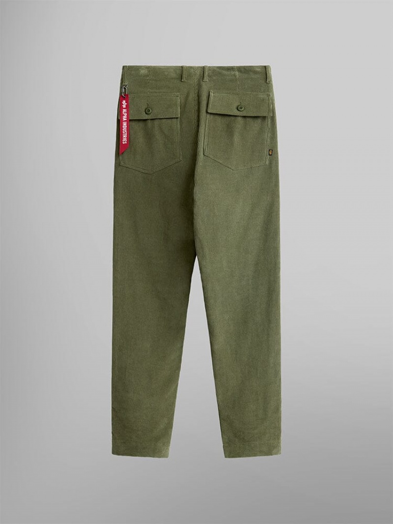 Pantalon Alpha Industries Corduroy Fatigue Vert Homme | MHV-51118962