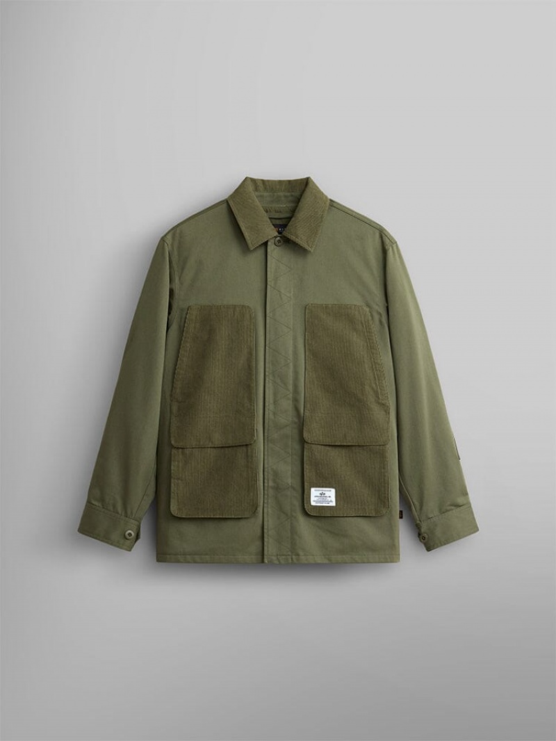 Vestes Alpha Industries Corduroy Panel Vert Homme | GVZ-62663630