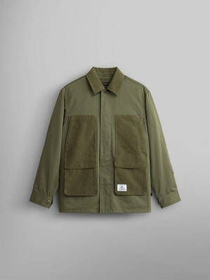 Vestes Alpha Industries Corduroy Panel Vert Homme | GVZ-62663630