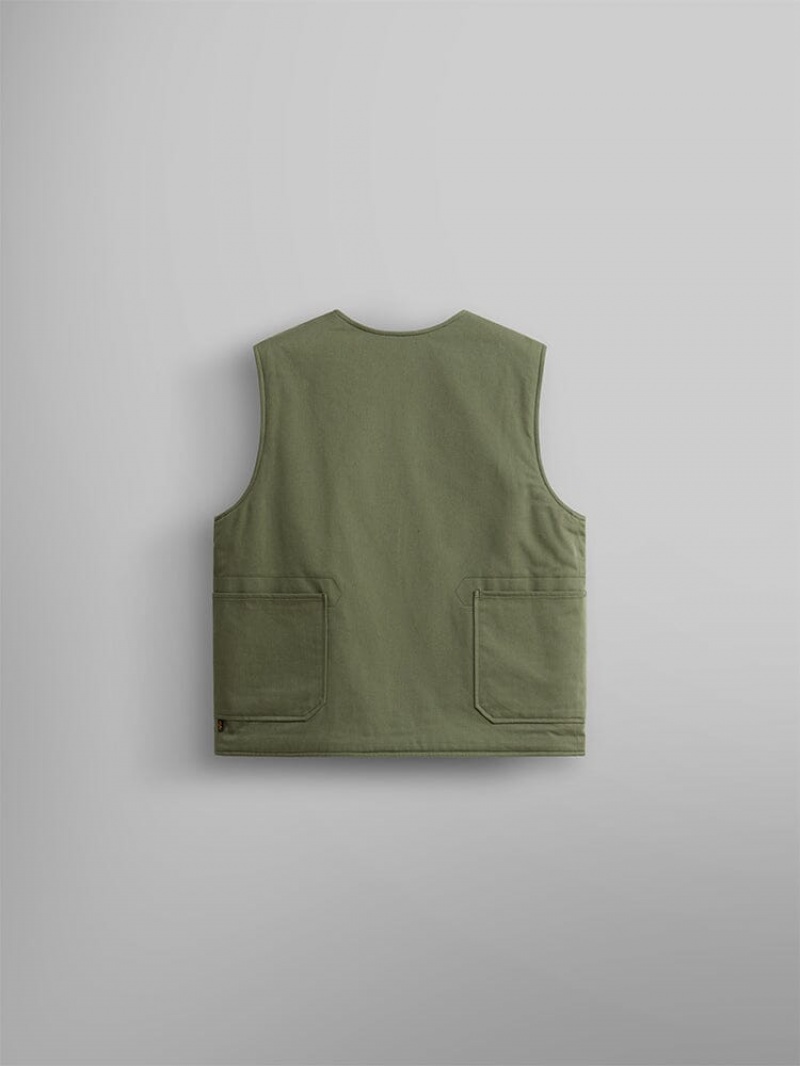 Vestes Alpha Industries Deck Vest Vert Homme | AZL-67572031