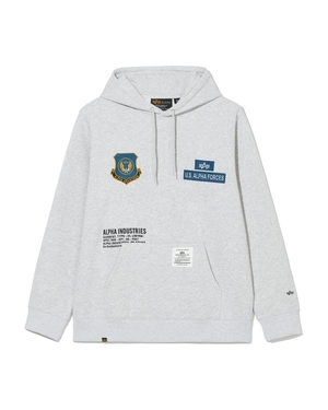 Sweat a Capuche Alpha Industries Unfrm Badge Grise Homme | CGA-11399759