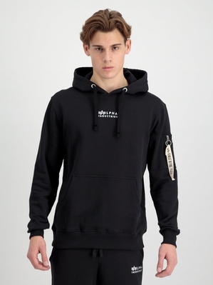 Sweat a Capuche Alpha Industries Organic Embroidered Noir Homme | CTP-86962538