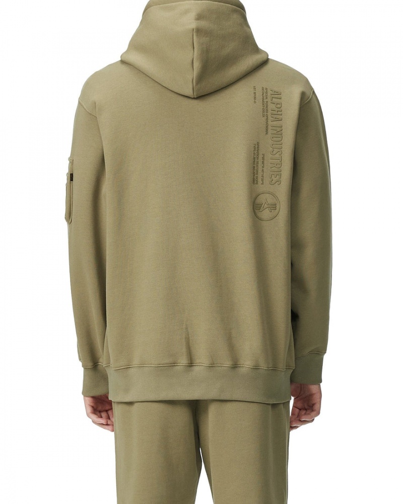 Sweat a Capuche Alpha Industries Unfrm Zip-Up Beige Homme | NWA-94860672