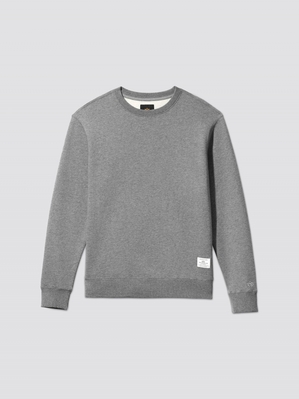 Sweat a Capuche Alpha Industries Essential Crewneck Grise Homme | RZJ-67727558