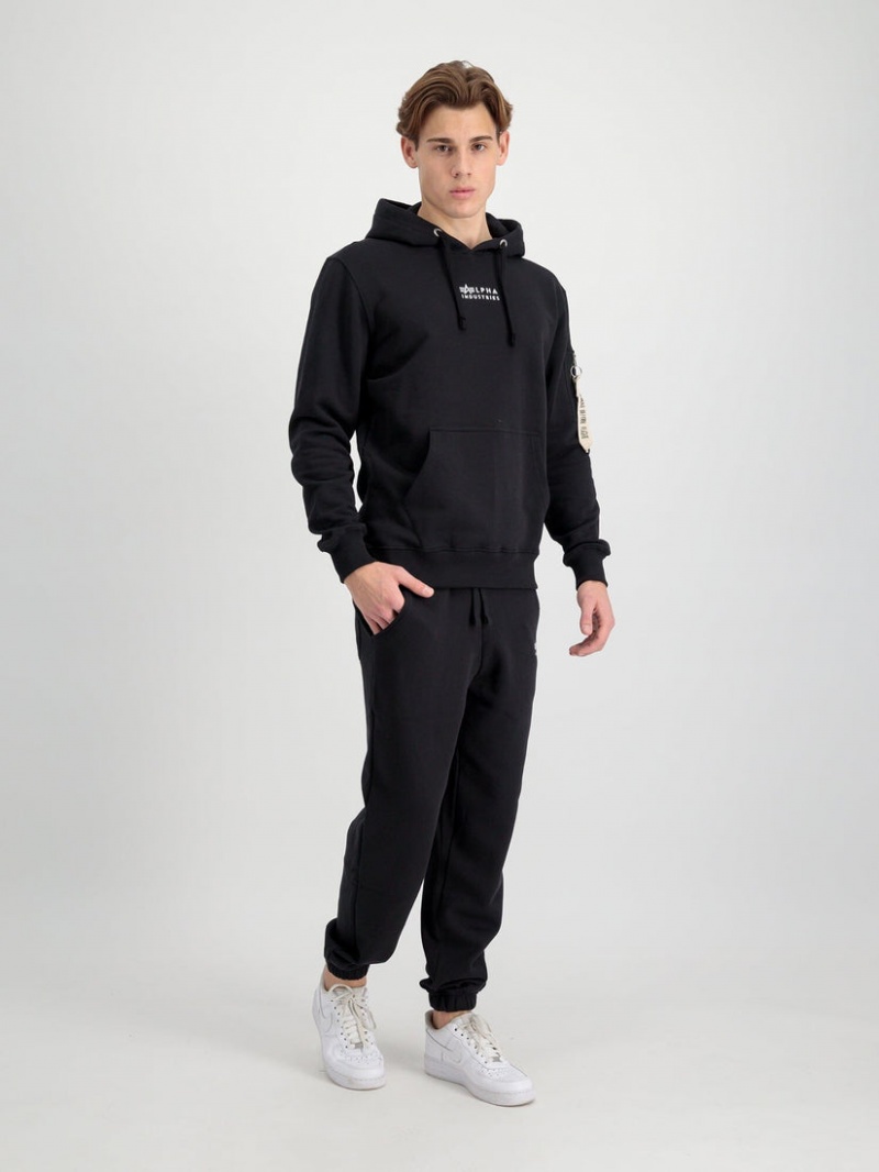 Sweat a Capuche Alpha Industries Organic Embroidered Noir Homme | CTP-86962538