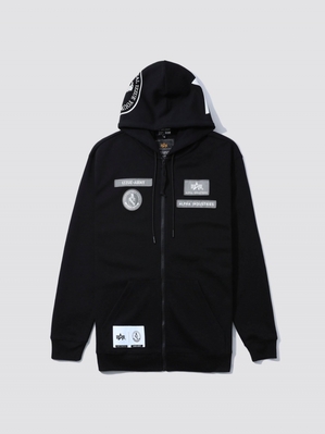 Sweat a Capuche Alpha Industries Alpha X Izzue Full Zip Noir Homme | XOX-92094514