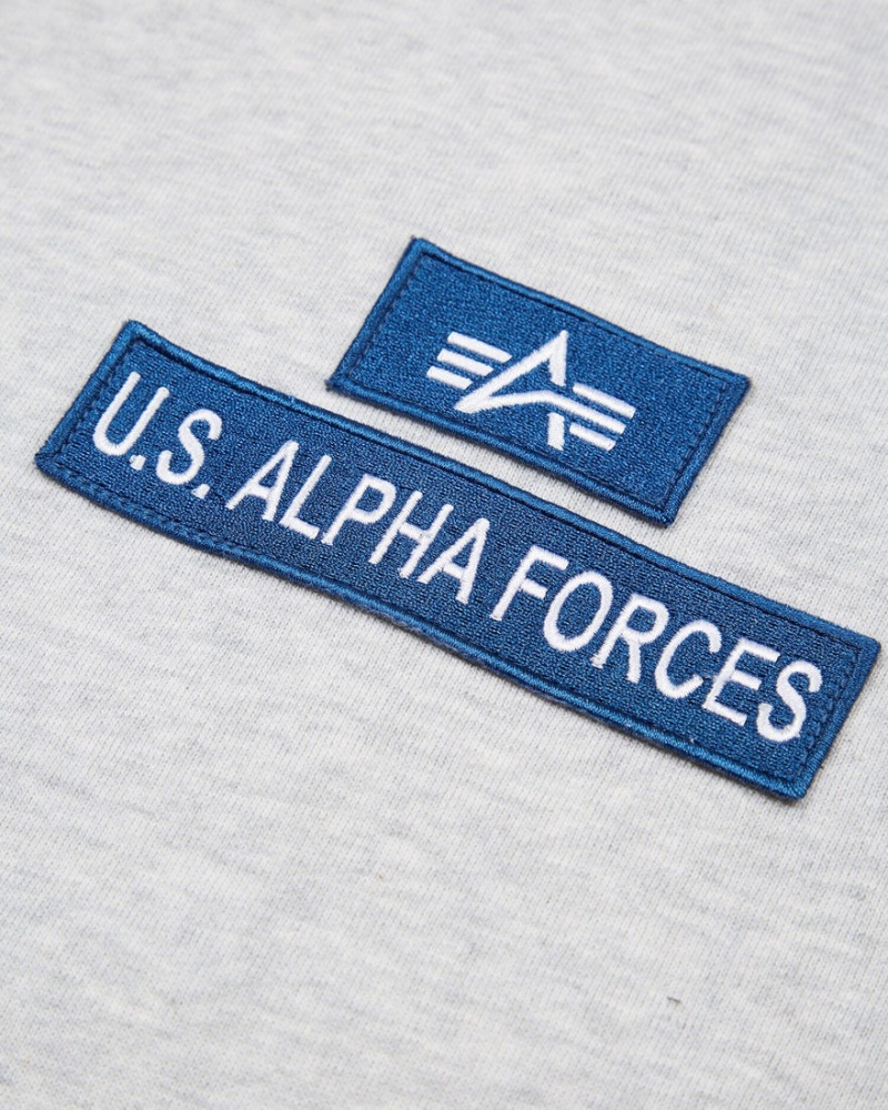 Sweat a Capuche Alpha Industries Unfrm Badge Grise Homme | CGA-11399759