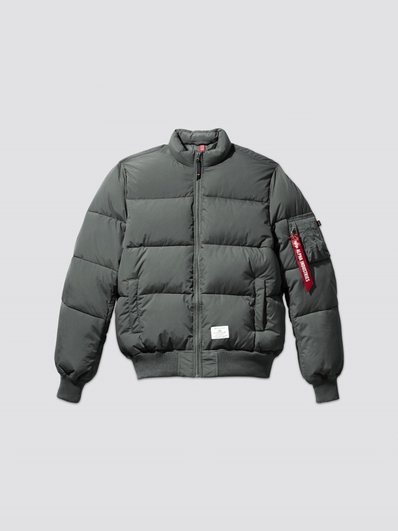 Veste Bombers Alpha Industries Ma-1 Matelassé Grise Homme | PTE-24580940