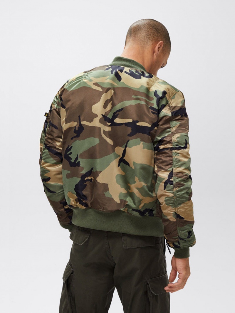 Veste Bombers Alpha Industries Ma-1 Slim Fit Camouflage Homme | QTR-26278213