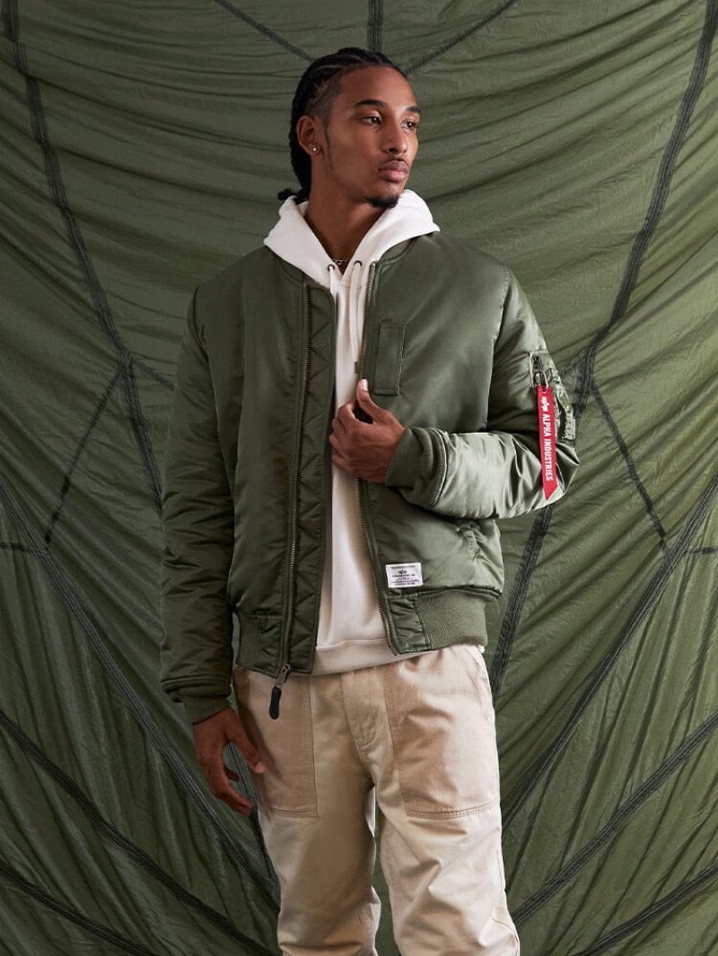 Veste Bombers Alpha Industries Ma-1 Mod Vert Olive Homme | NCT-61319307