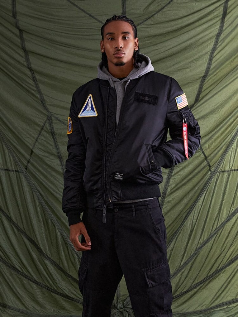 Veste Bombers Alpha Industries Nasa Ma-1 Gen Ii Noir Homme | JWS-82081717