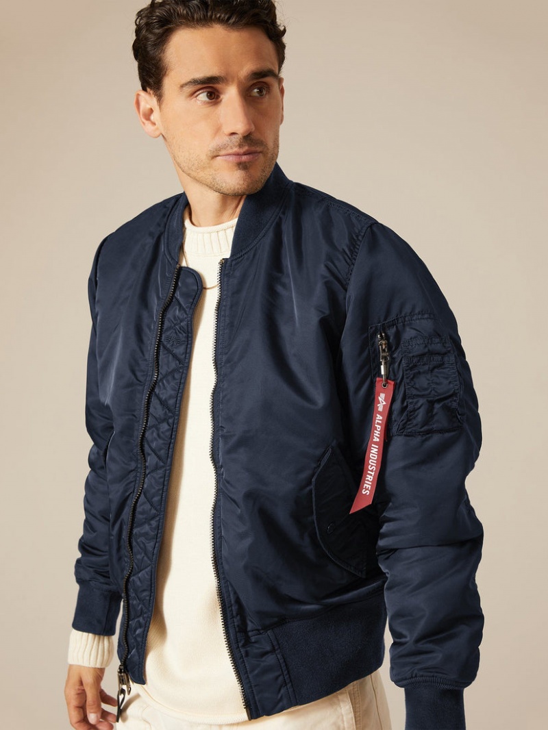 Veste Bombers Alpha Industries Ma-1 Battlewash Bleu Homme | RND-14097954