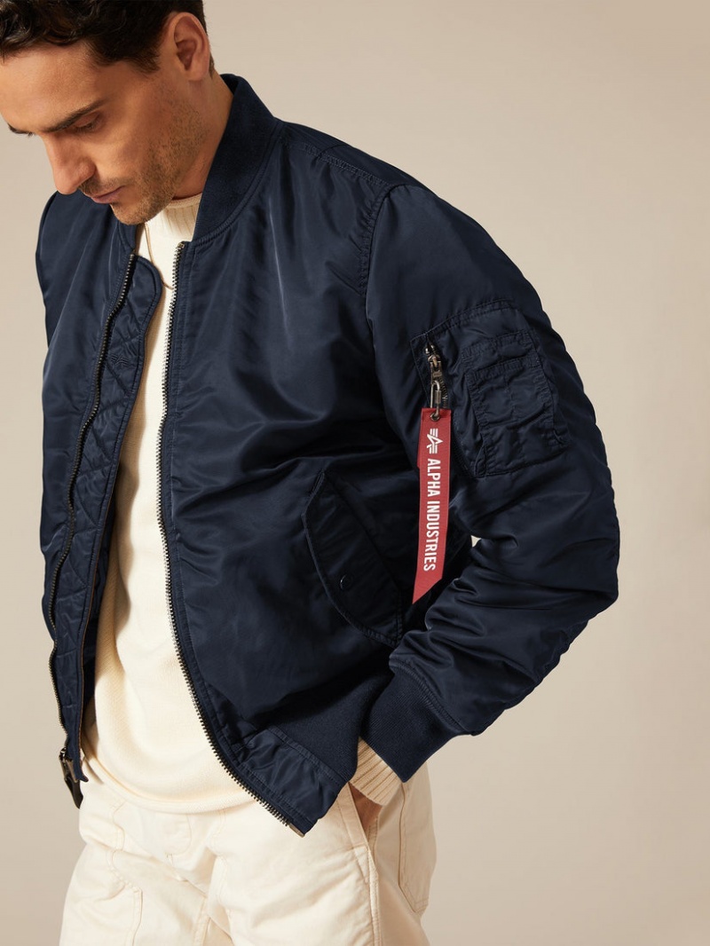 Veste Bombers Alpha Industries Ma-1 Battlewash Bleu Homme | RND-14097954