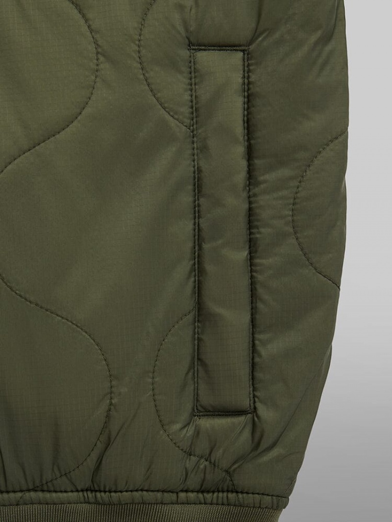 Veste Bombers Alpha Industries L-2b Matelassé Vert Homme | EQZ-60453465